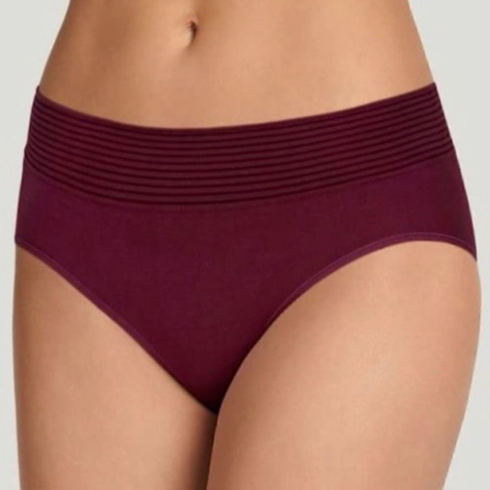 NWT Jockey Sz 9 /2X (XXL) Burgundy Natural Beauty Seamfree Hipster